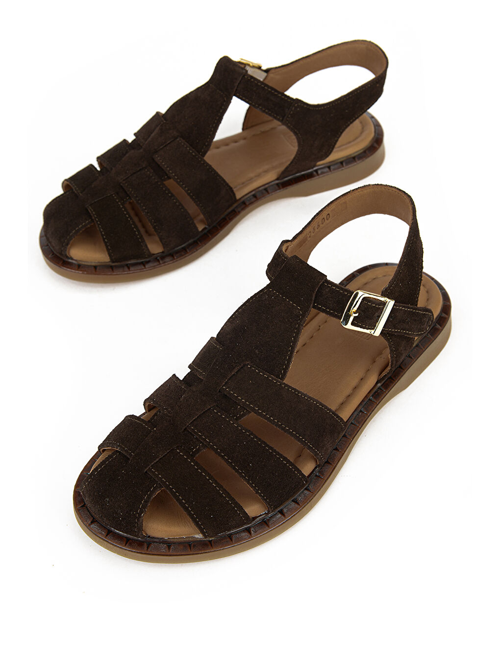 Kahverengi Kadın Hakiki Deri Sandalet 1611047Z26600 Kahve-4