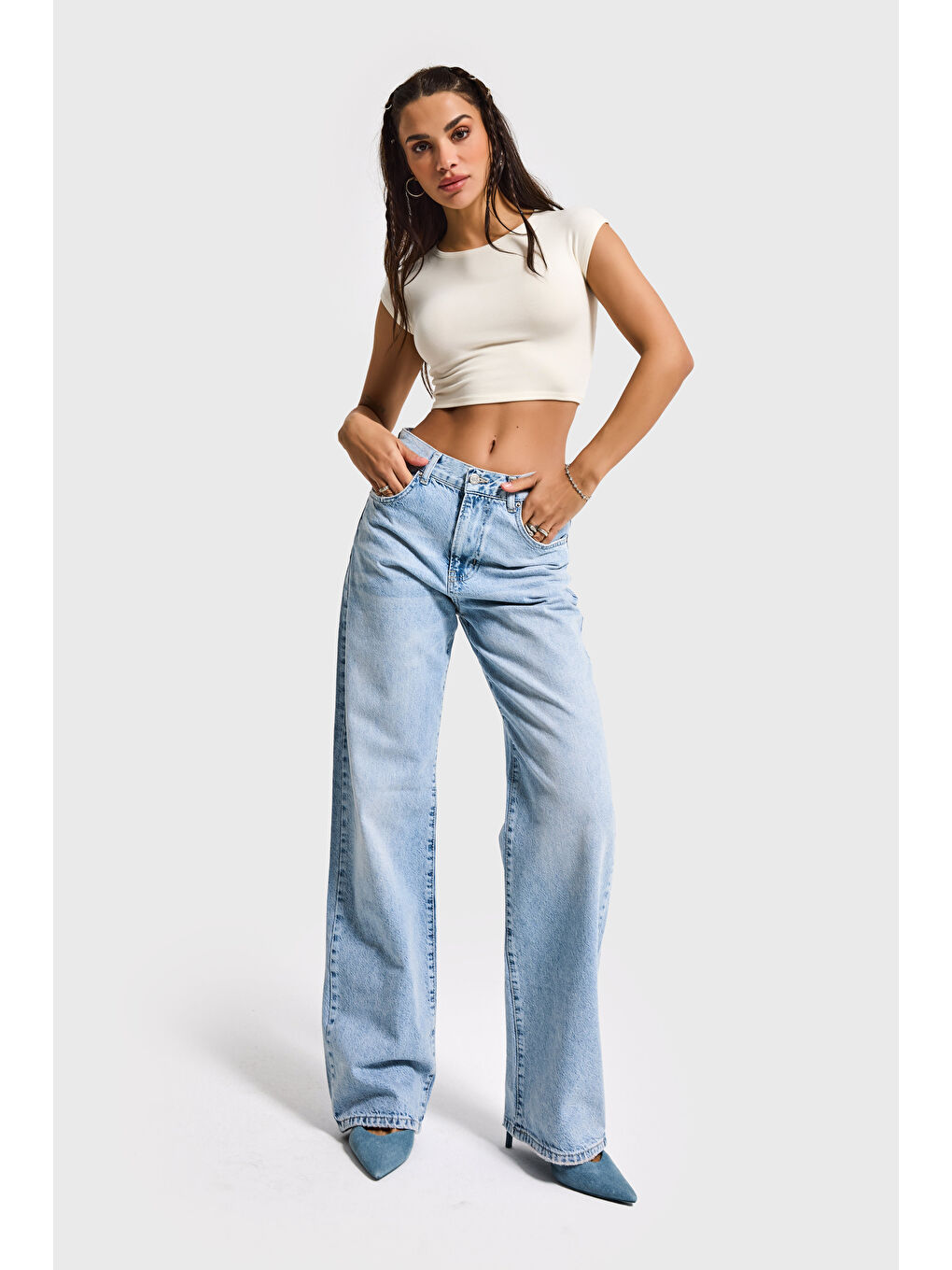 Mavi Kadın Ice Jean Rengi Lora 4s6-32 Loose Fit %100 Pamuk Denim Jean-4