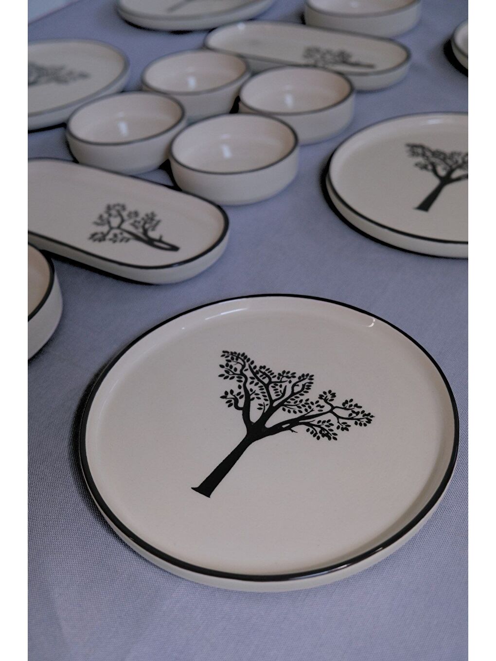 Beyaz Handmade Boabab Kahvaltı Takımı 6 Kişilik 14 Parça-1