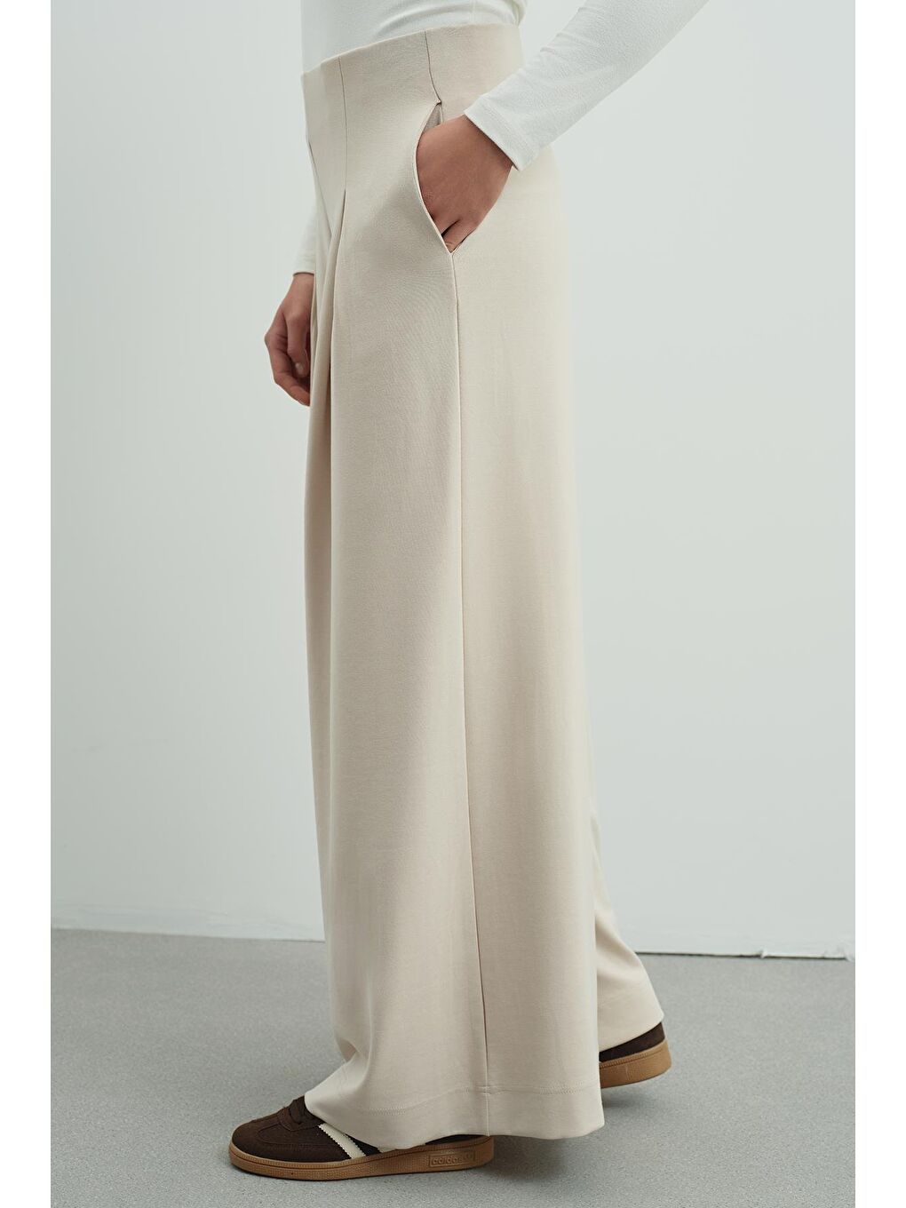 Pure Touch Tek Pileli Pantolon Cc7007 Bej-6