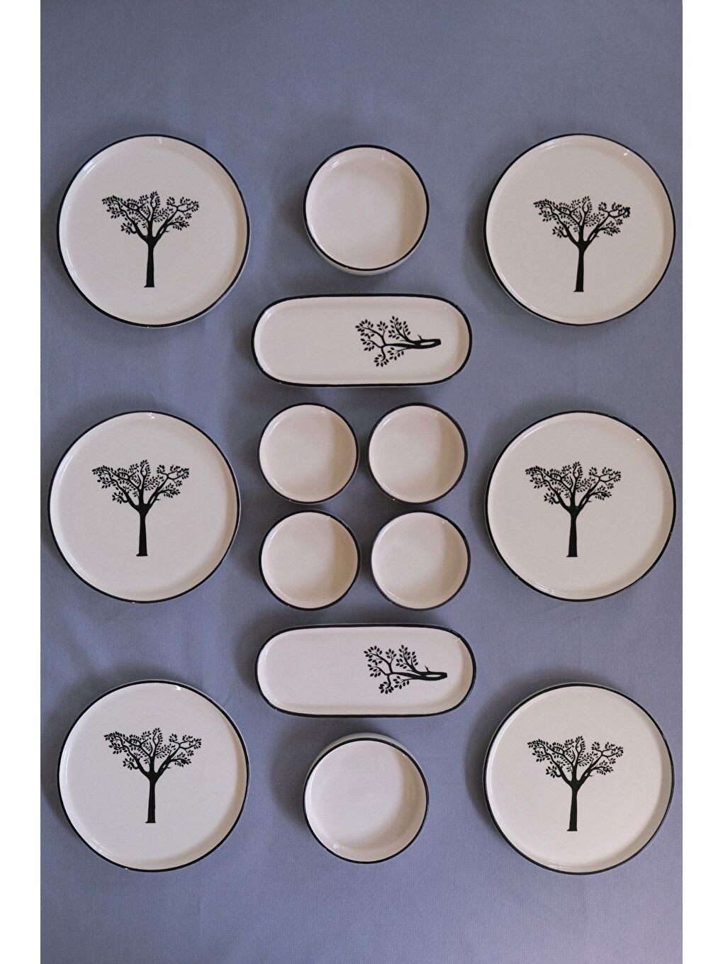 Beyaz Handmade Boabab Kahvaltı Takımı 6 Kişilik 14 Parça-2