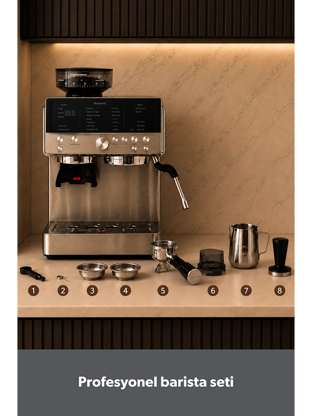 Latteprimo 5017h Çekirdek Öğütücülü Espresso Makinesi-3