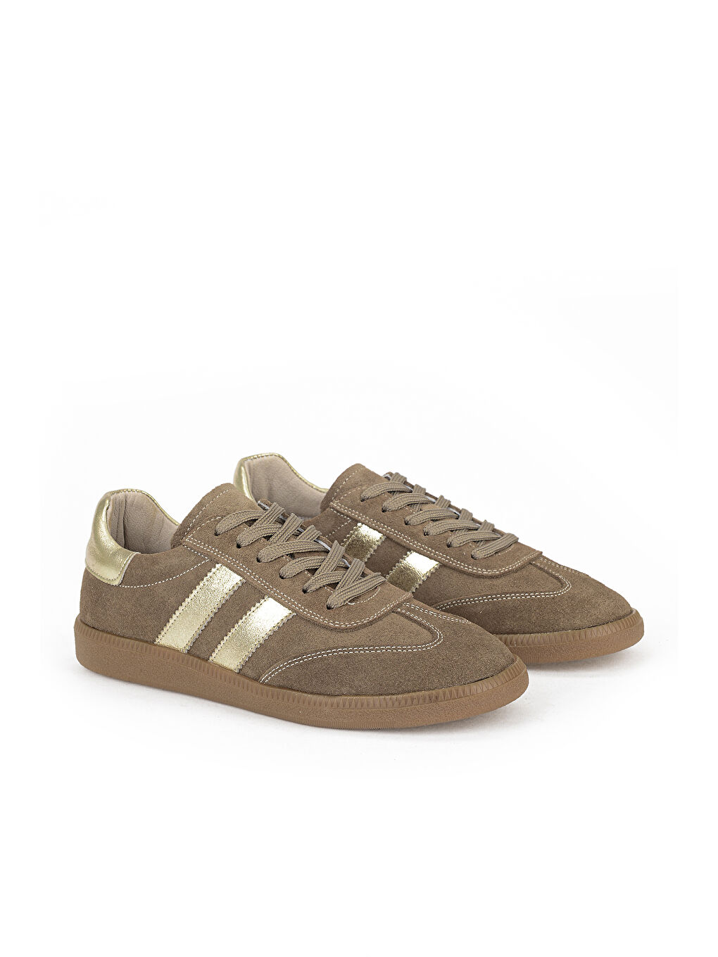 Bej Kadın Hakiki Deri Sneaker 1611035Z64032 Kum-1