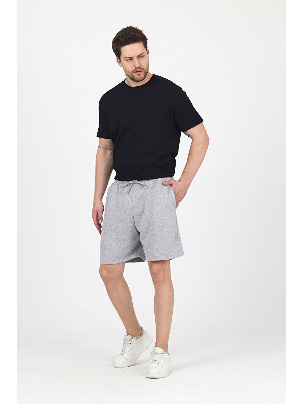 Erkek Timeless Gri Şort-2