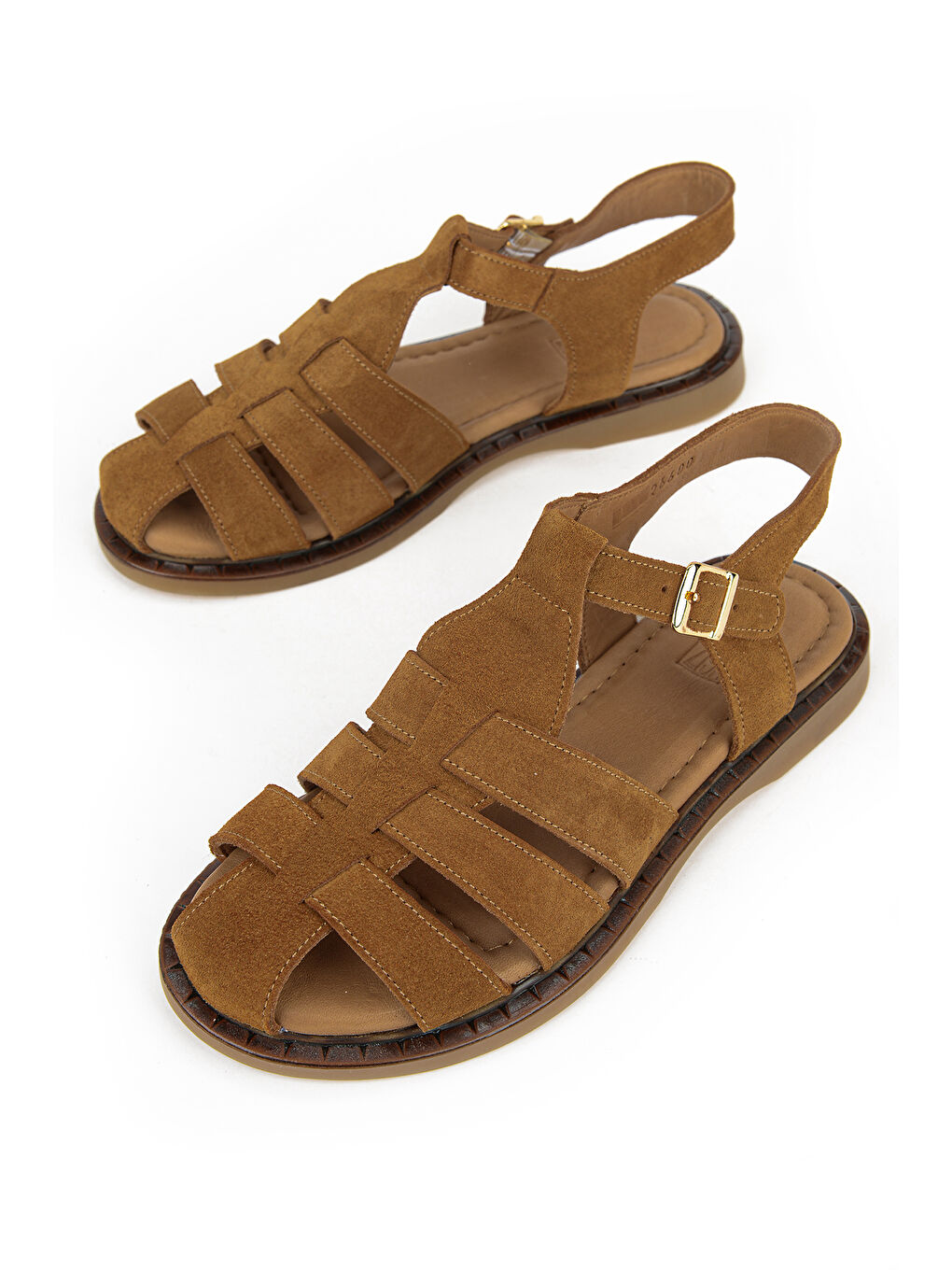 Kahverengi Kadın Hakiki Deri Sandalet 1611047Z26600 Taba-4