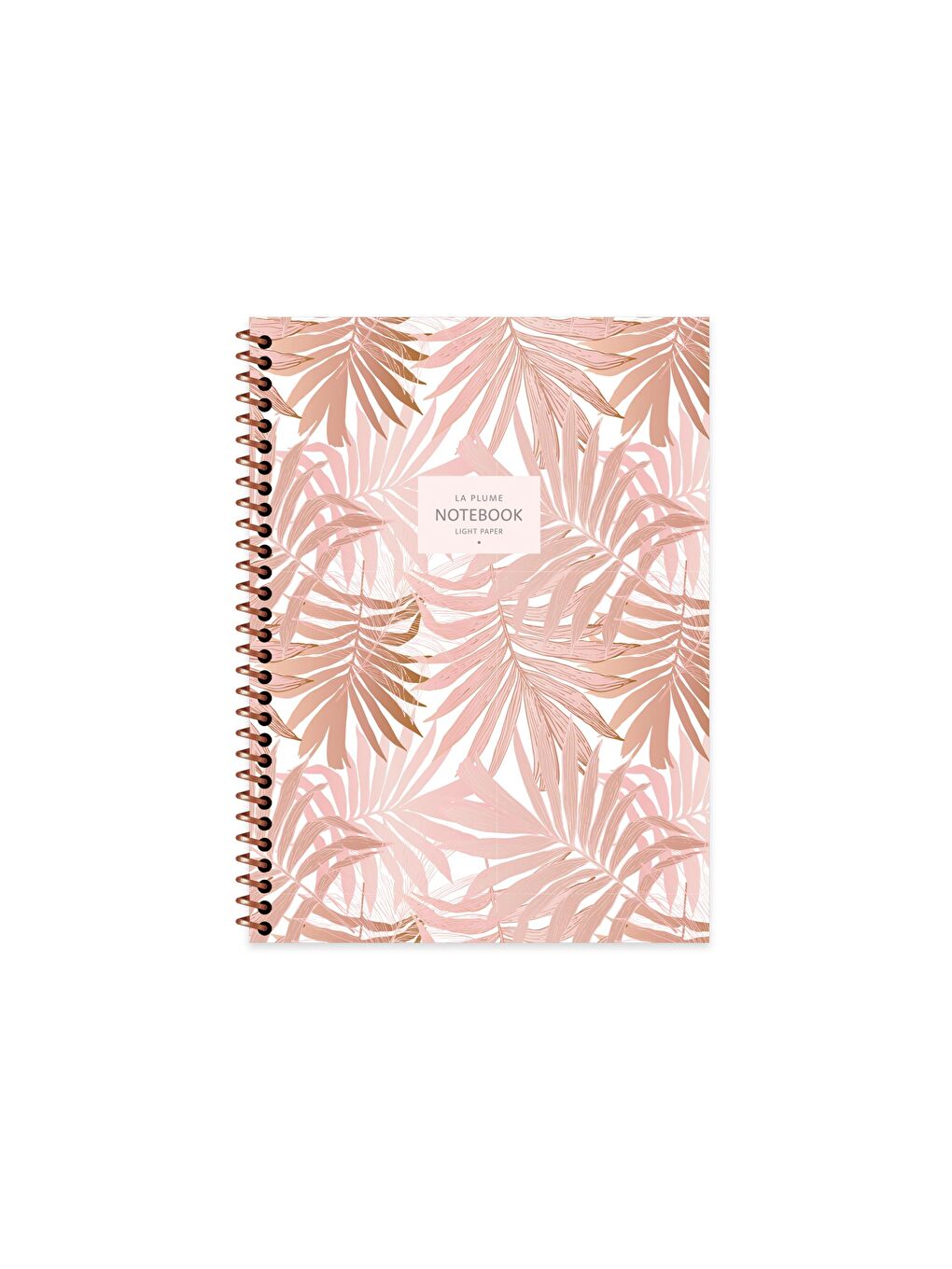 16.5x22.5 Düz Defter La Plume Leaves - Kahve