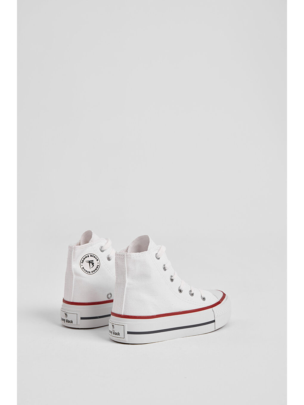 Çocuk Unisex Beyaz Termo Kalın Taban Bağcıklı Uzun Keten Spor Ayakkabı-1