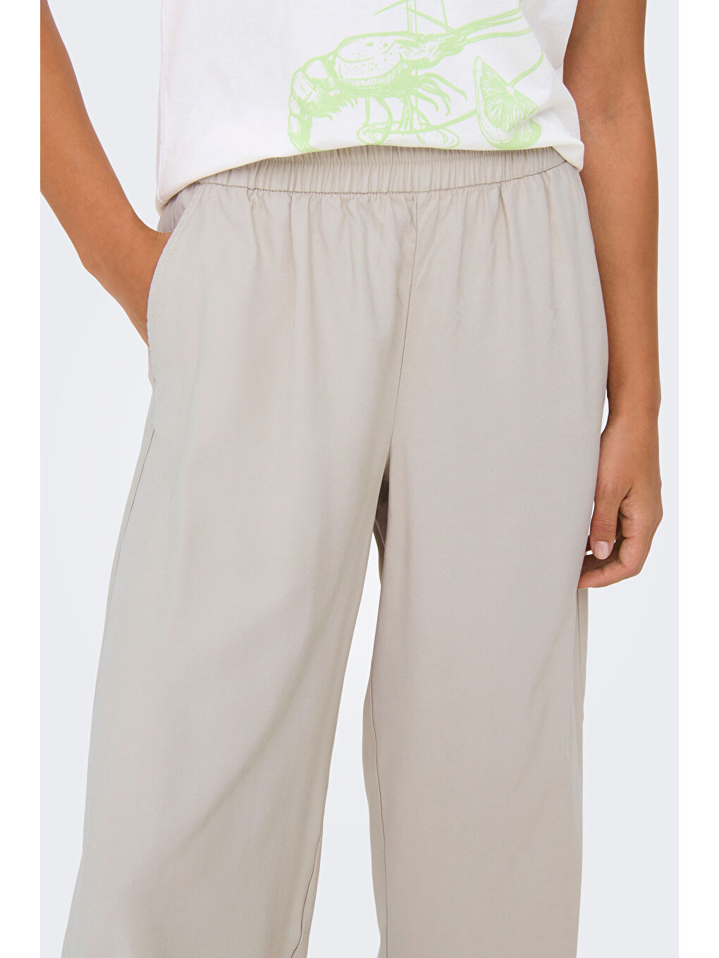 Bej Onlaris Regular Fit Normal Bel Geniş Paça Pantolon 15337956-3