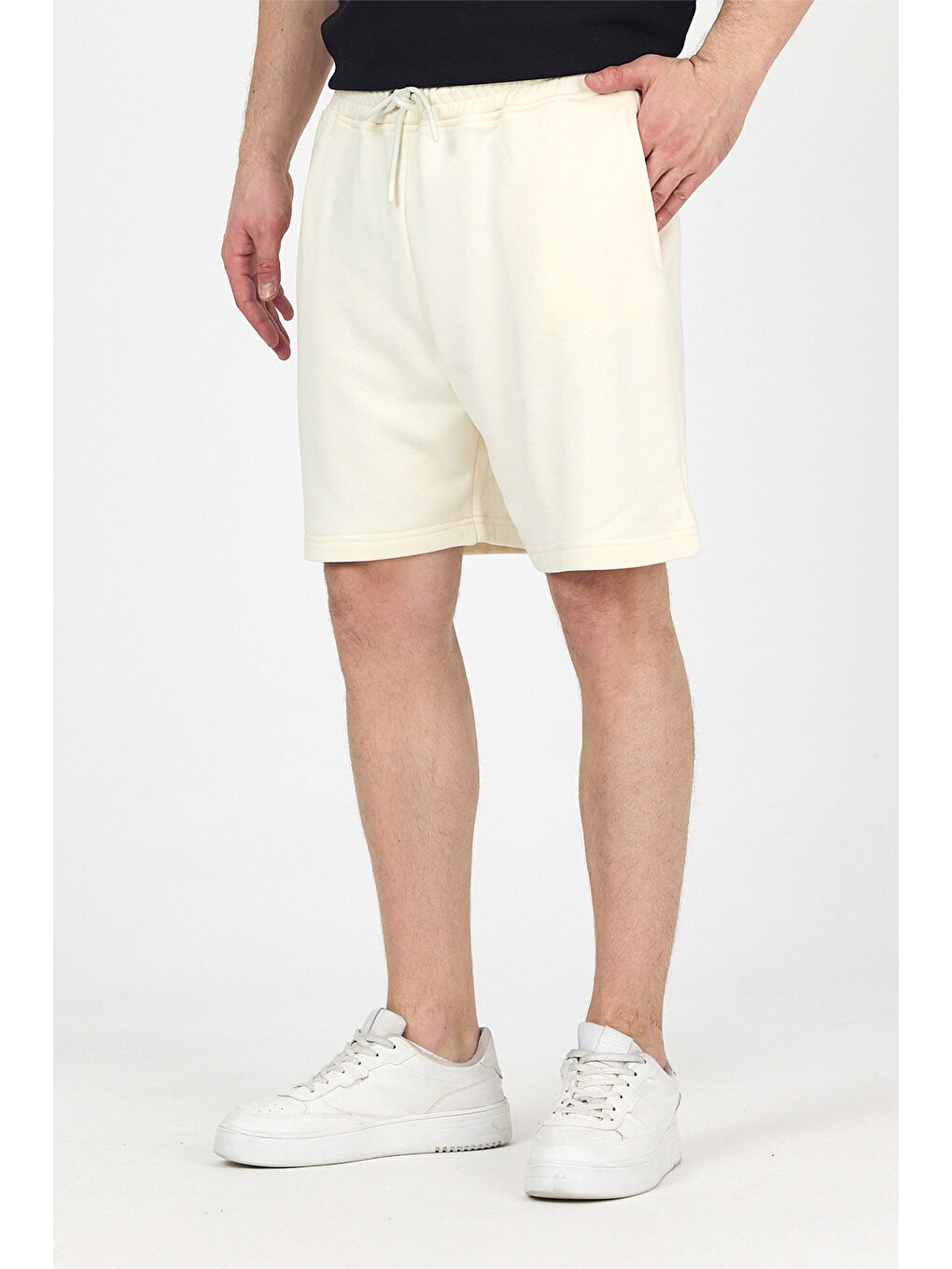 Ekru Erkek Timeless Krem Şort-3