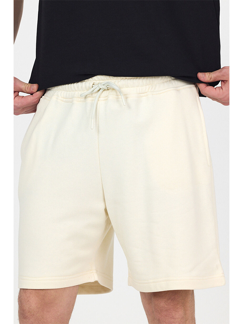 Ekru Erkek Timeless Krem Şort-4