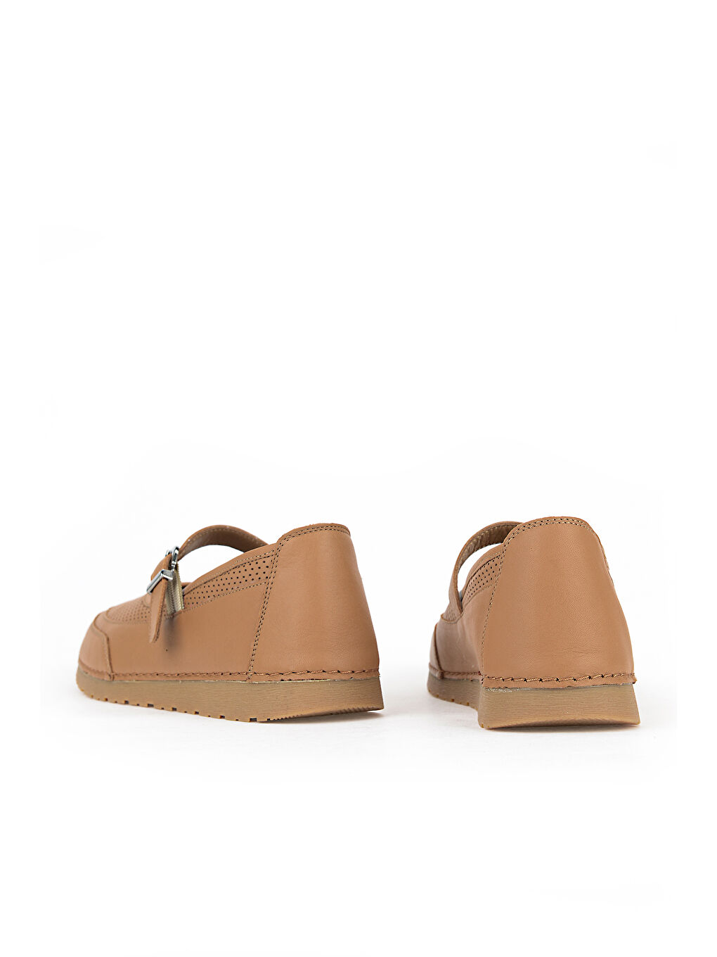 Kahverengi Kadın Hakiki Deri Babet 1611061ZRC5 Taba-2