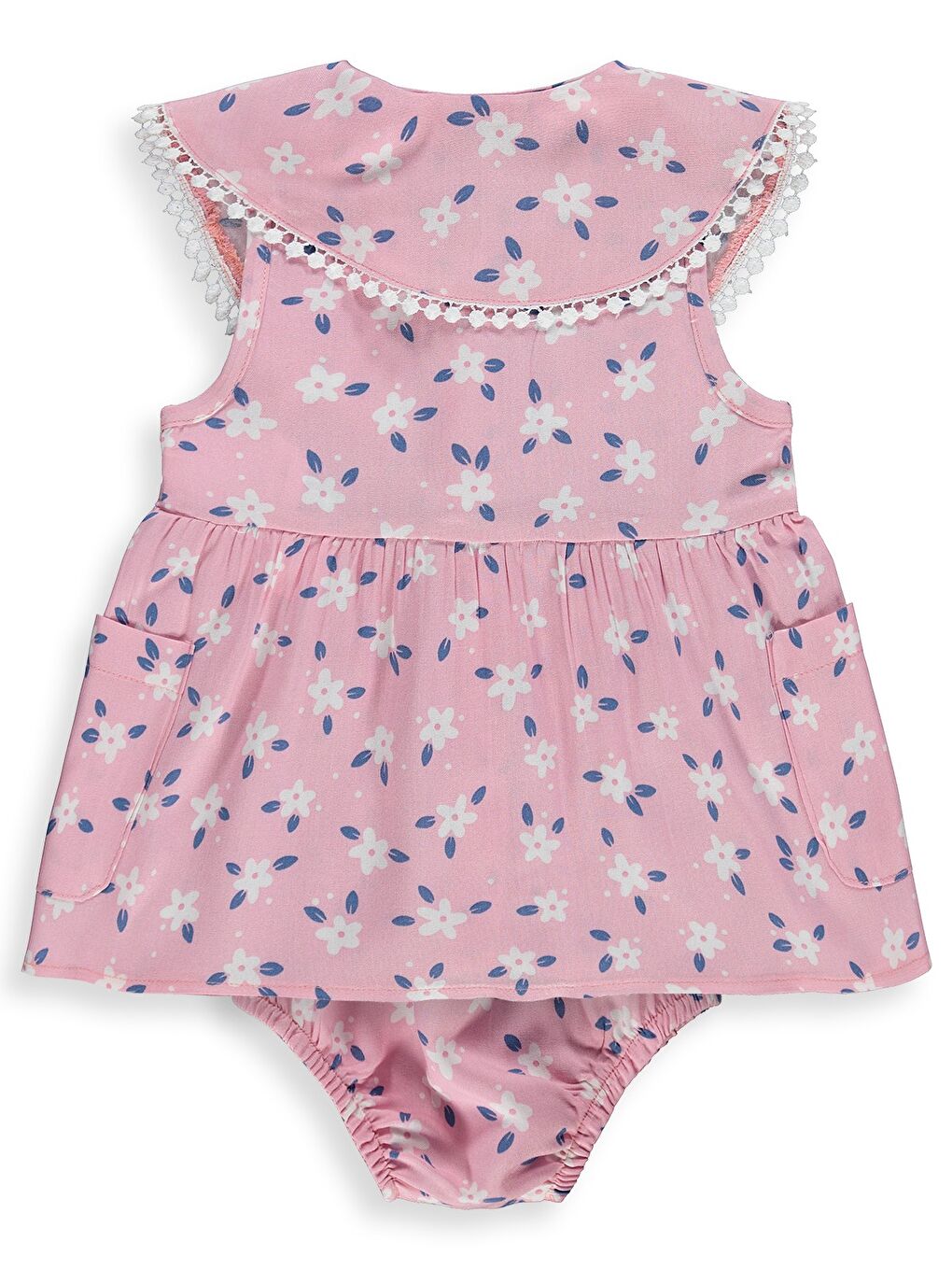 Baby Bebe Yaka 6-18 Ay Elbise - Pembe-2