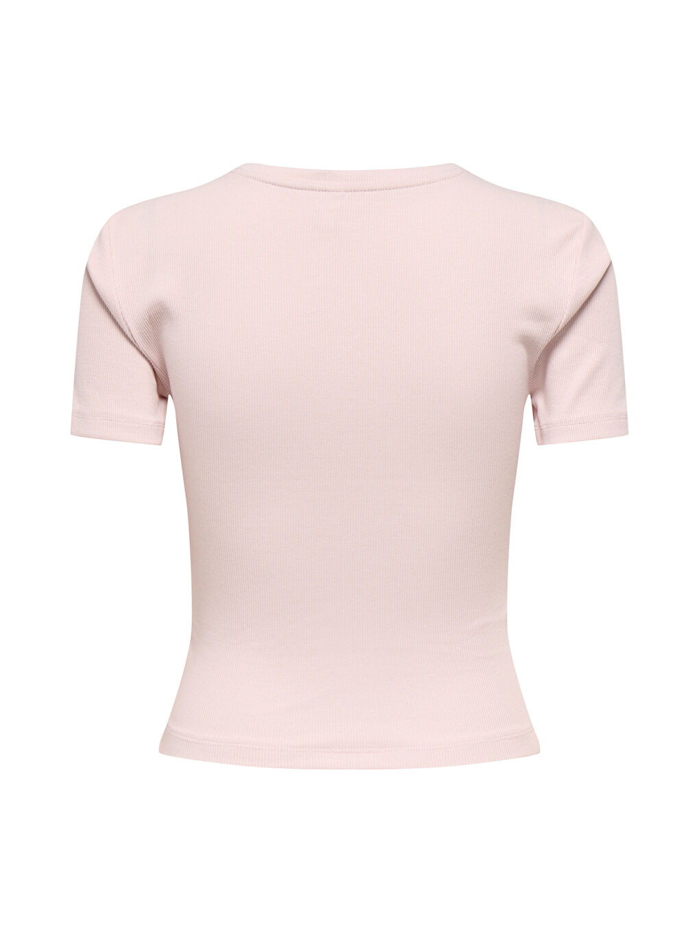Pembe Onlfemke Pamuklu Slim Fit Fiyonk Detaylı Bisiklet Yaka T Shirt 15369336-1