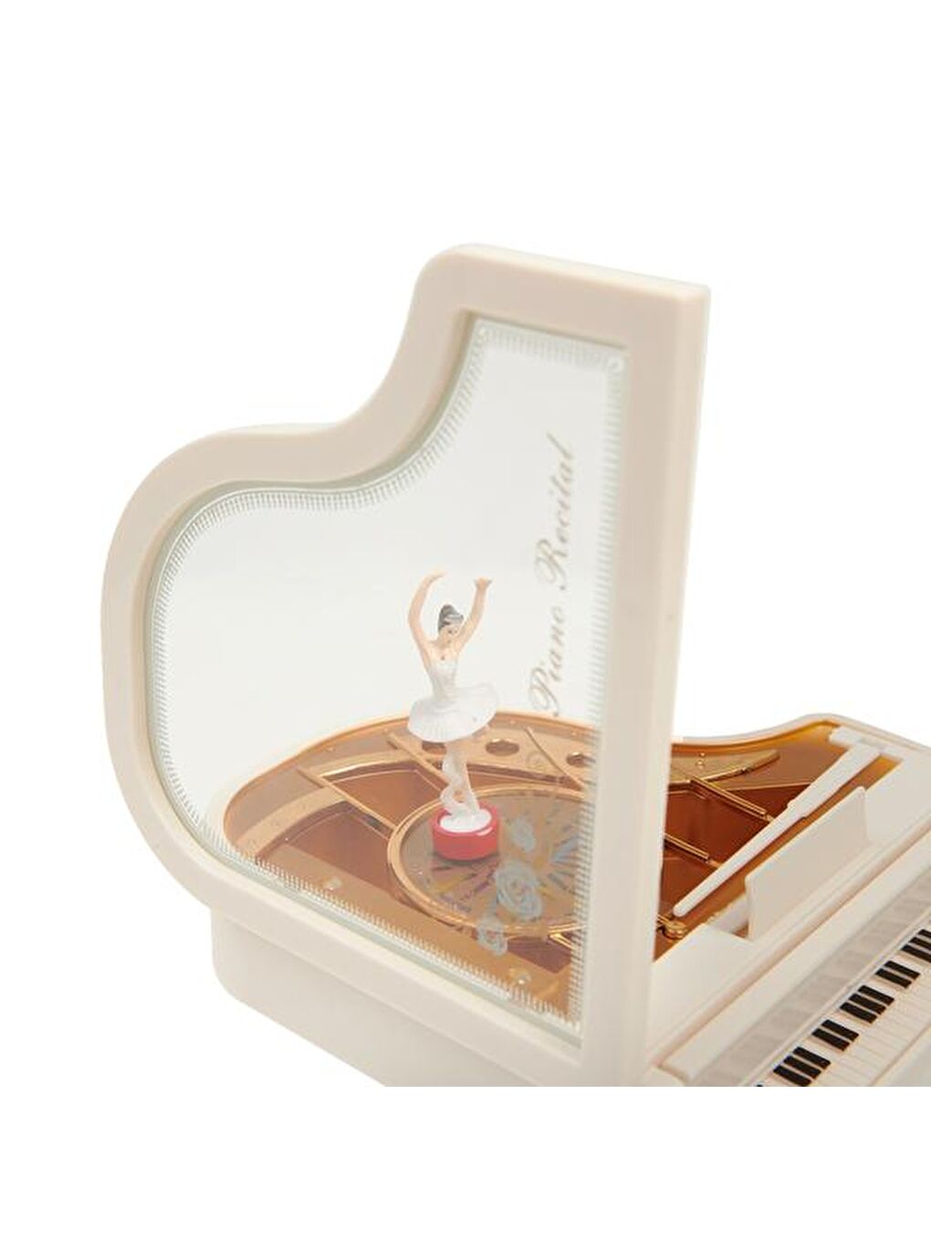 Beyaz Balerinli Piyano Tasarımlı Müzik Kutusu-1