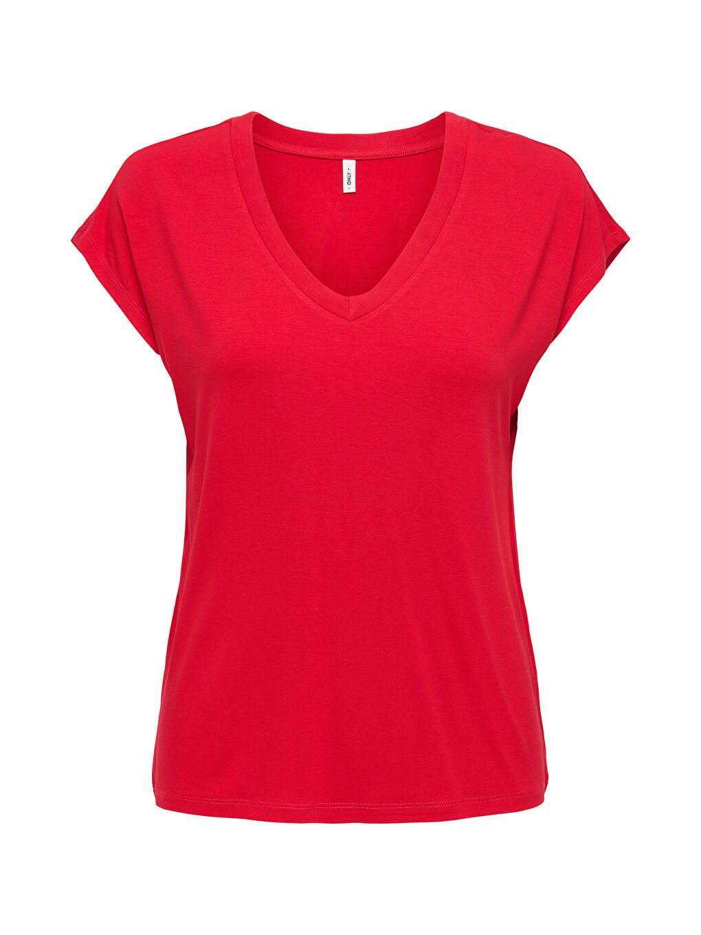 Kırmızı Onlrilla Regular Fit V Yaka Kısa Kollu T Shirt 15315776-2