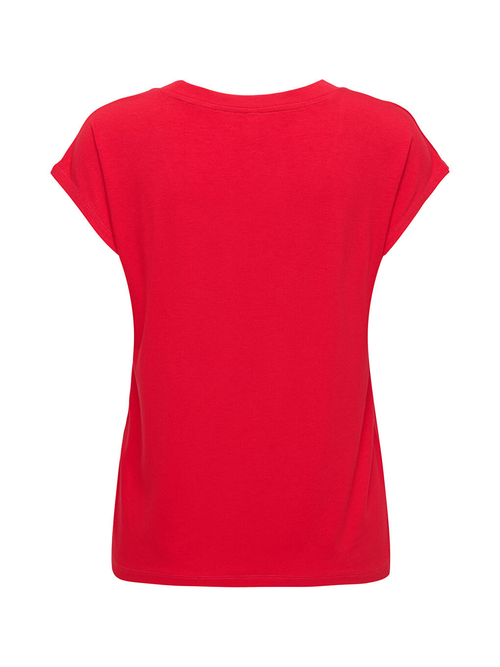 Kırmızı Onlrilla Regular Fit V Yaka Kısa Kollu T Shirt 15315776-3