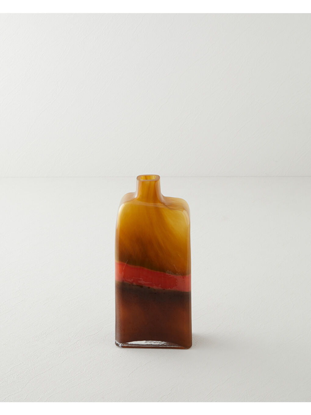 Sarı Adra Cam Vazo 30 cm Amber-1