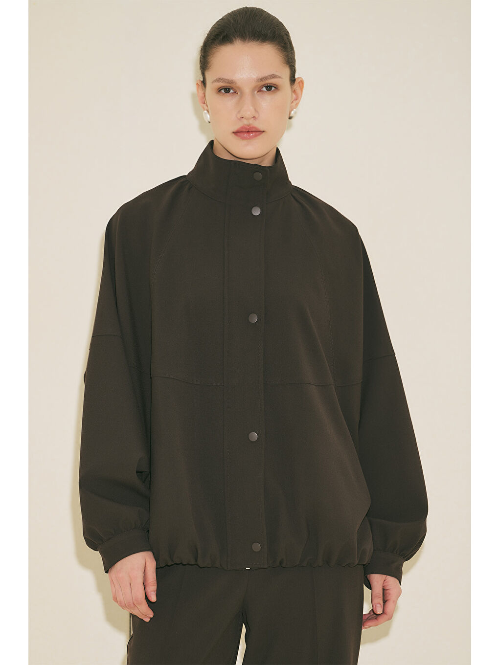 Premıum Bomber Ceket Kahverengi-4