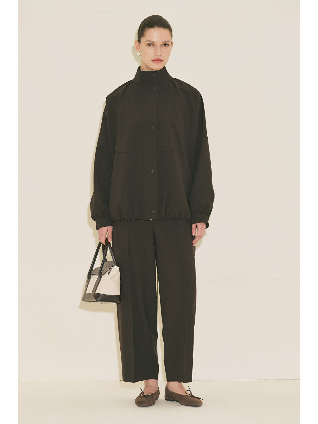 Premıum Bomber Ceket Kahverengi-5