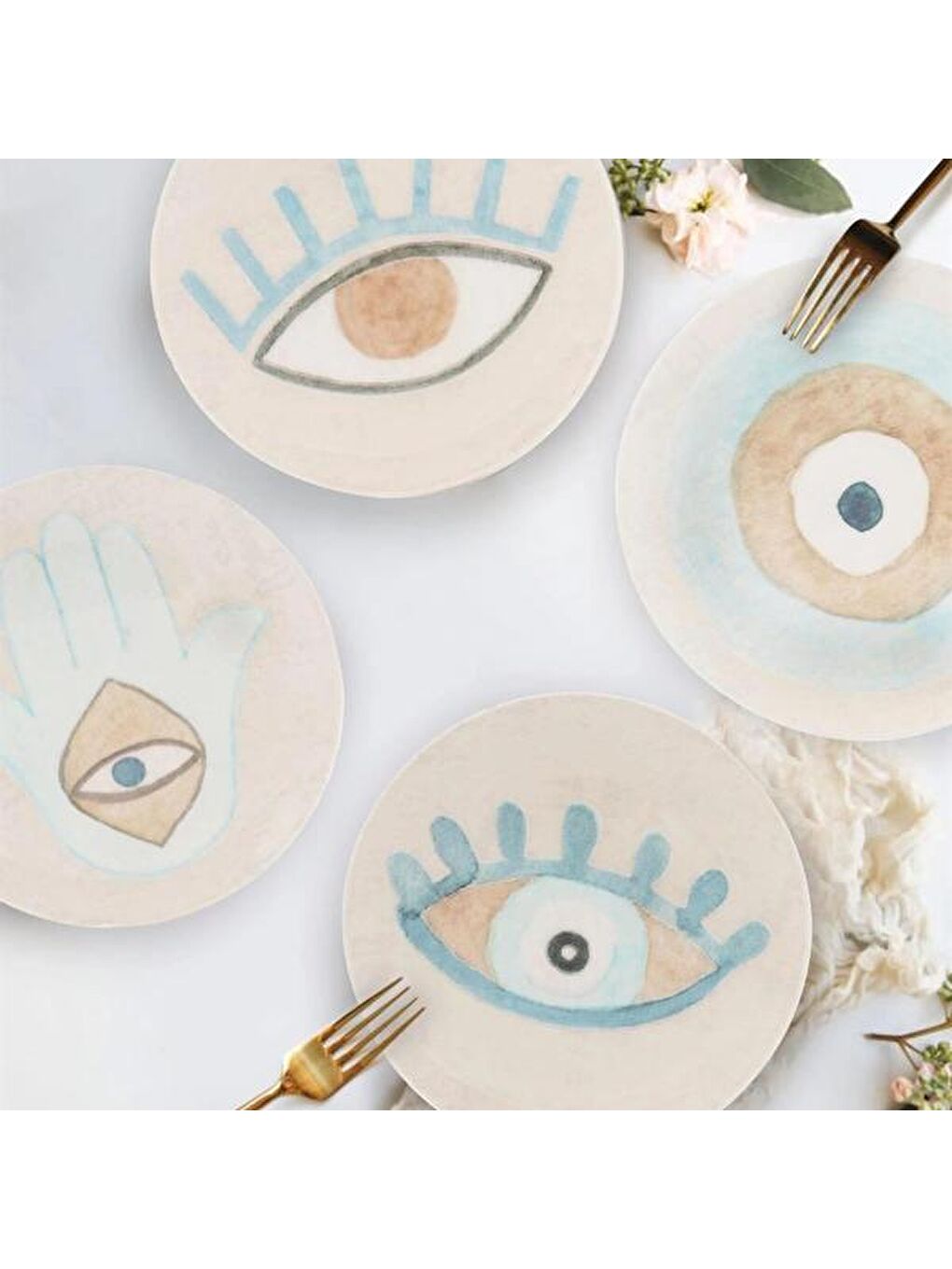 Karışık Amulet Tatlı Tabağı - Asorti - 19 cm-2