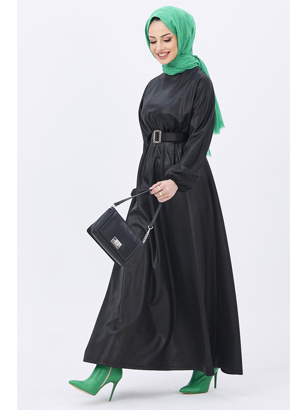 Bisiklet Kadın Siyah Elbise - 12015-2