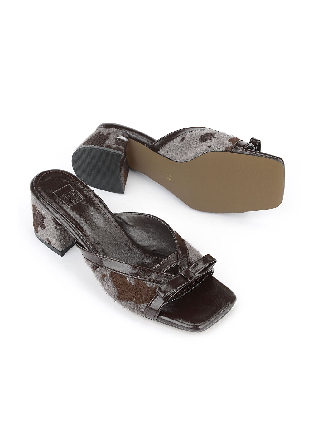 Kahverengi Kadın Topuklu Terlik 161996Z615 Kahve-3