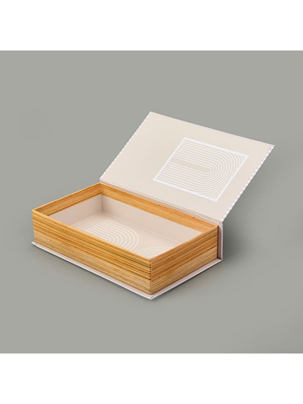 Deco Bohemian Dekoratif Kutu - Bej - 19,5x12x5 cm-2