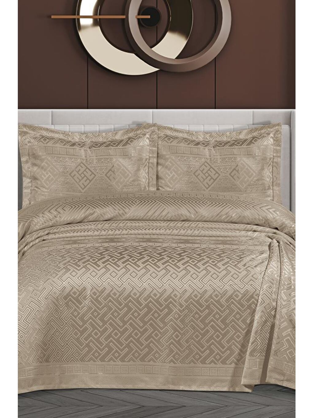 Lena Şönil Çift Kişilik Yatak Örtüsü 240x260 cm Bej