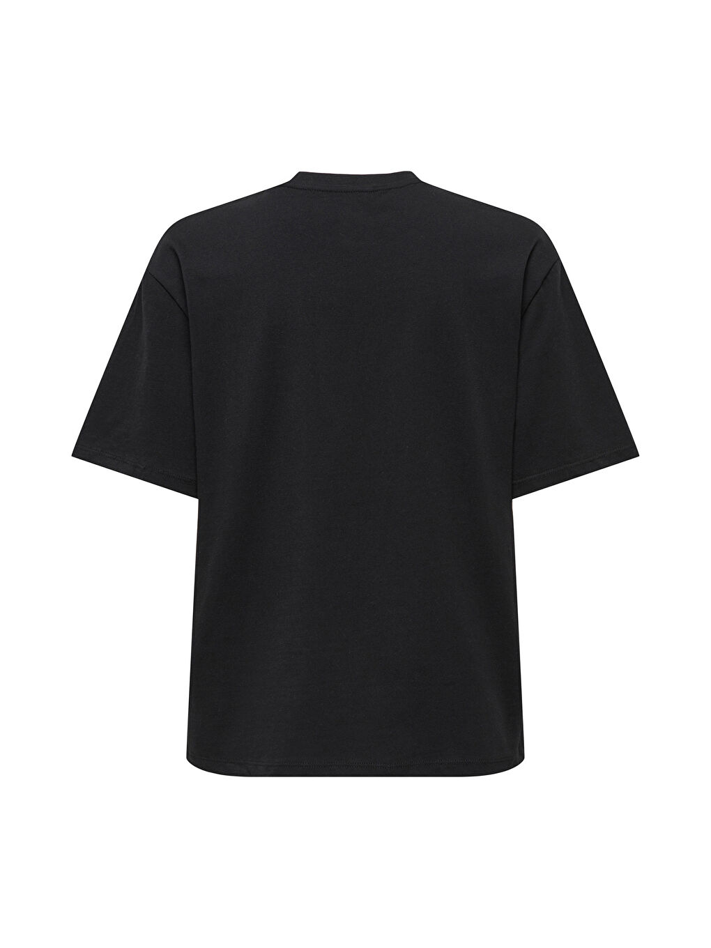 Siyah Onlvita % 100 Pamuk Regular Fit Taş Detaylı Bisiklet Yaka T Shirt 15343769-1