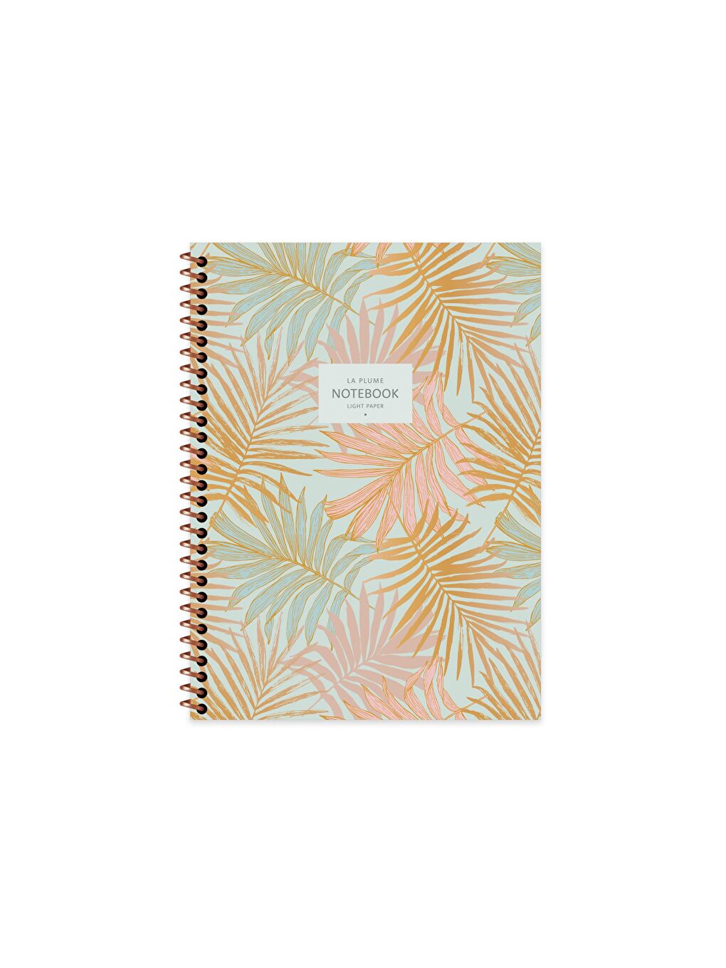 Keskin Color 16.5x22.5 Düz Defter La Plume Leaves - Turuncu