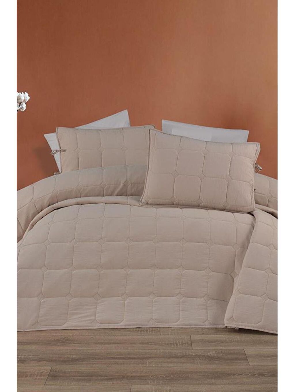 Cratos Comfort Çift Kişilik Yatak Örtüsü Bej