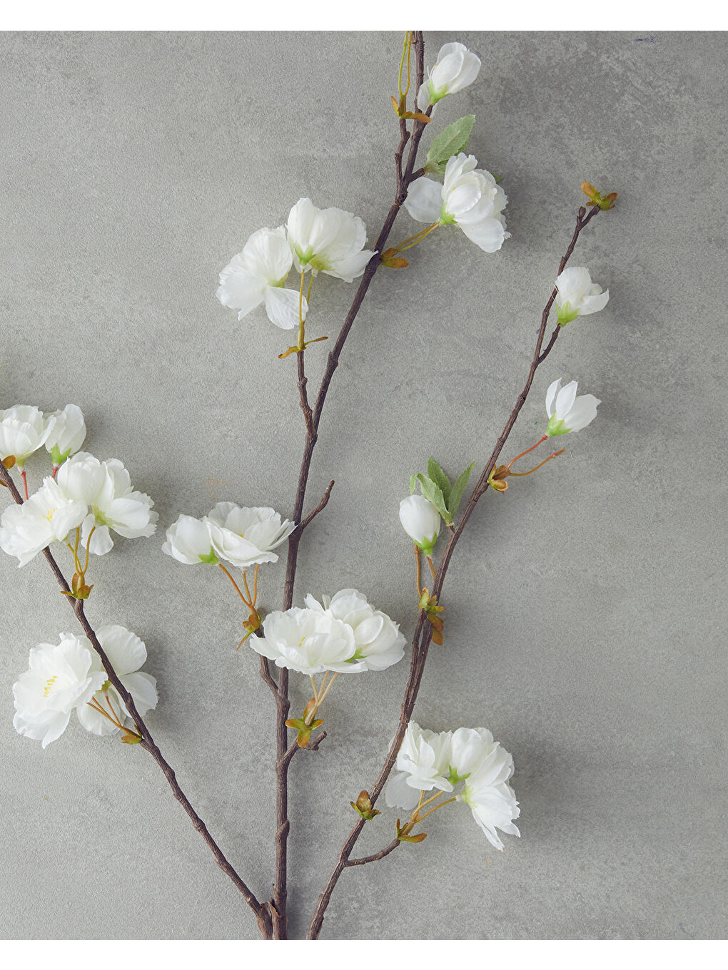 Sakura Tek Dal Yapay Çiçek Beyaz-1