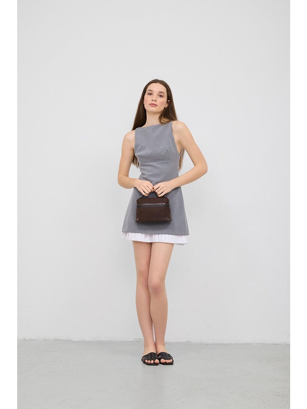 Yoko Box Bag El Ve Çapraz Omuz Çanta Kahverengi-2