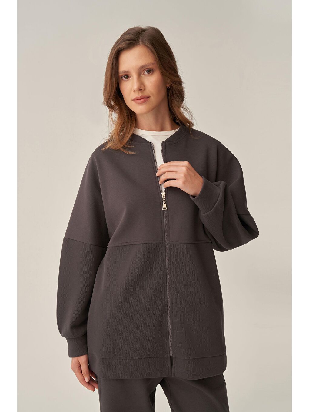 Antrasit-Pike Dokulu İnterlok Eşofman Takımı-3