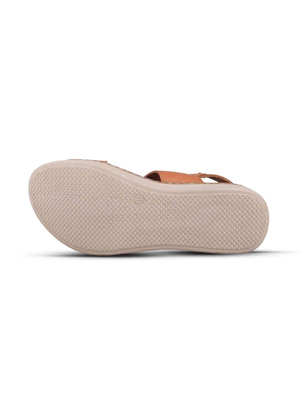 Kahverengi Kadın G&#252;nl&#252;k Sandalet - Taba, Deri-1