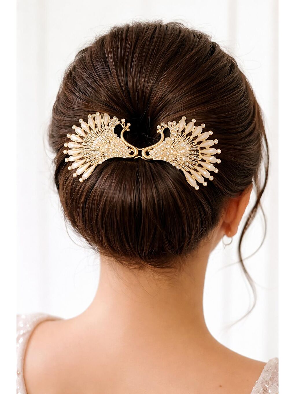 Sarı Saç Topuzu Süs Toka