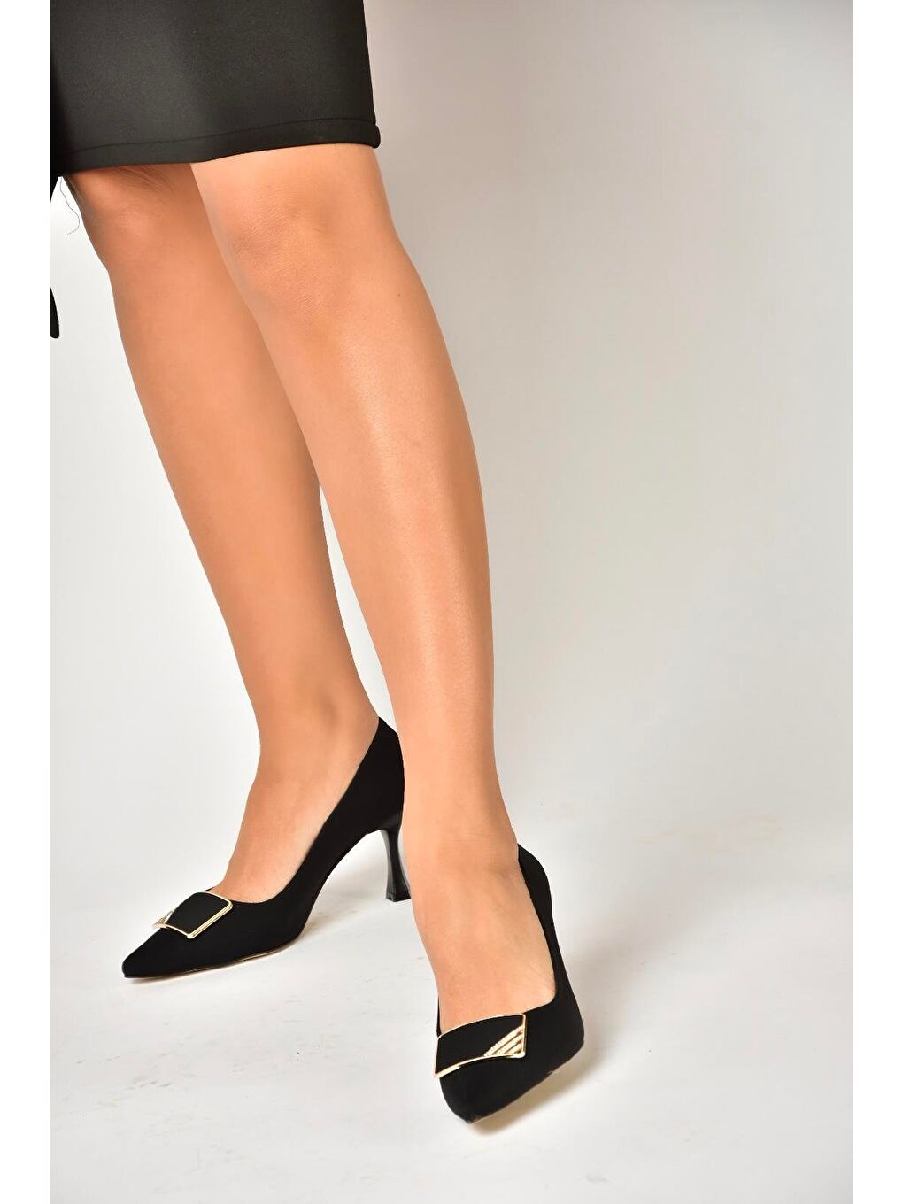 U8209711 Siyah Kadın Topuklu Ayakkabı-2