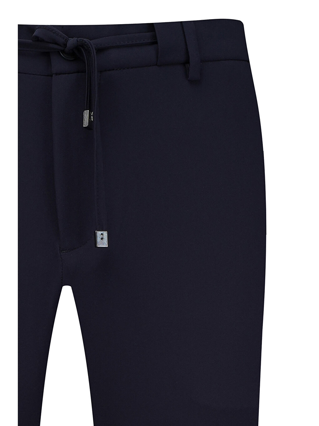 Lacivert Rahat Kesim Yandan Cepli Jogger Pantolon-1