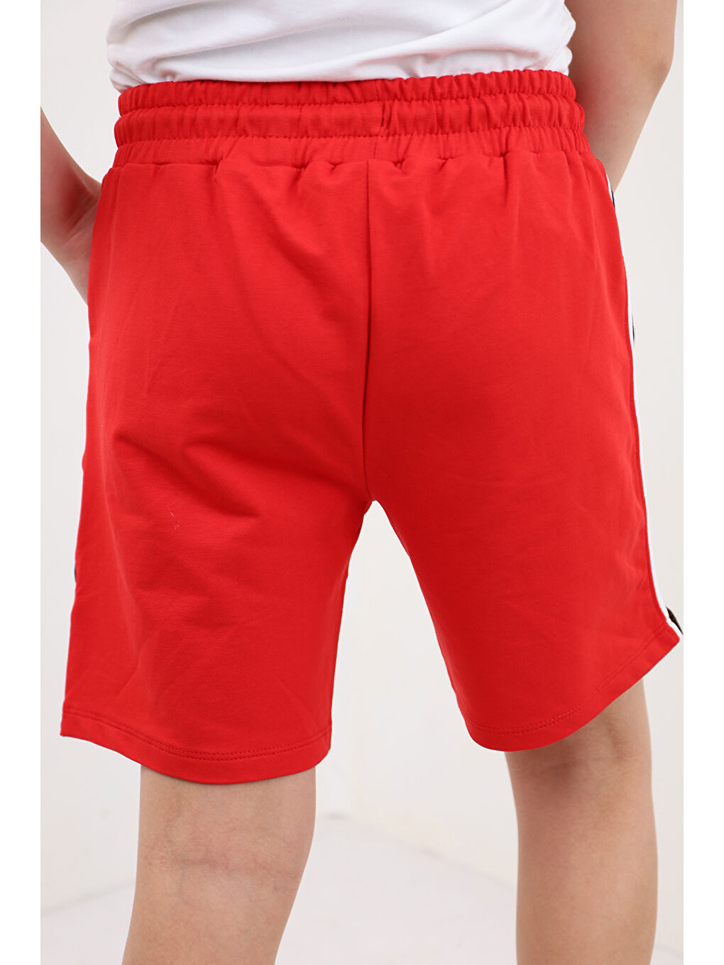 Kırmızı Erkek Çocuk Baskılı Şort-1