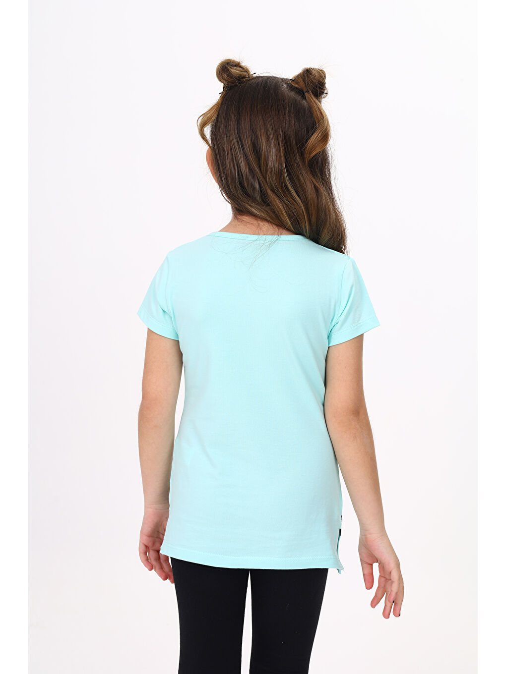 Toontoykids Mint Yeşil Kız Çocuk T-Shirt Yıldız Baskı - 3