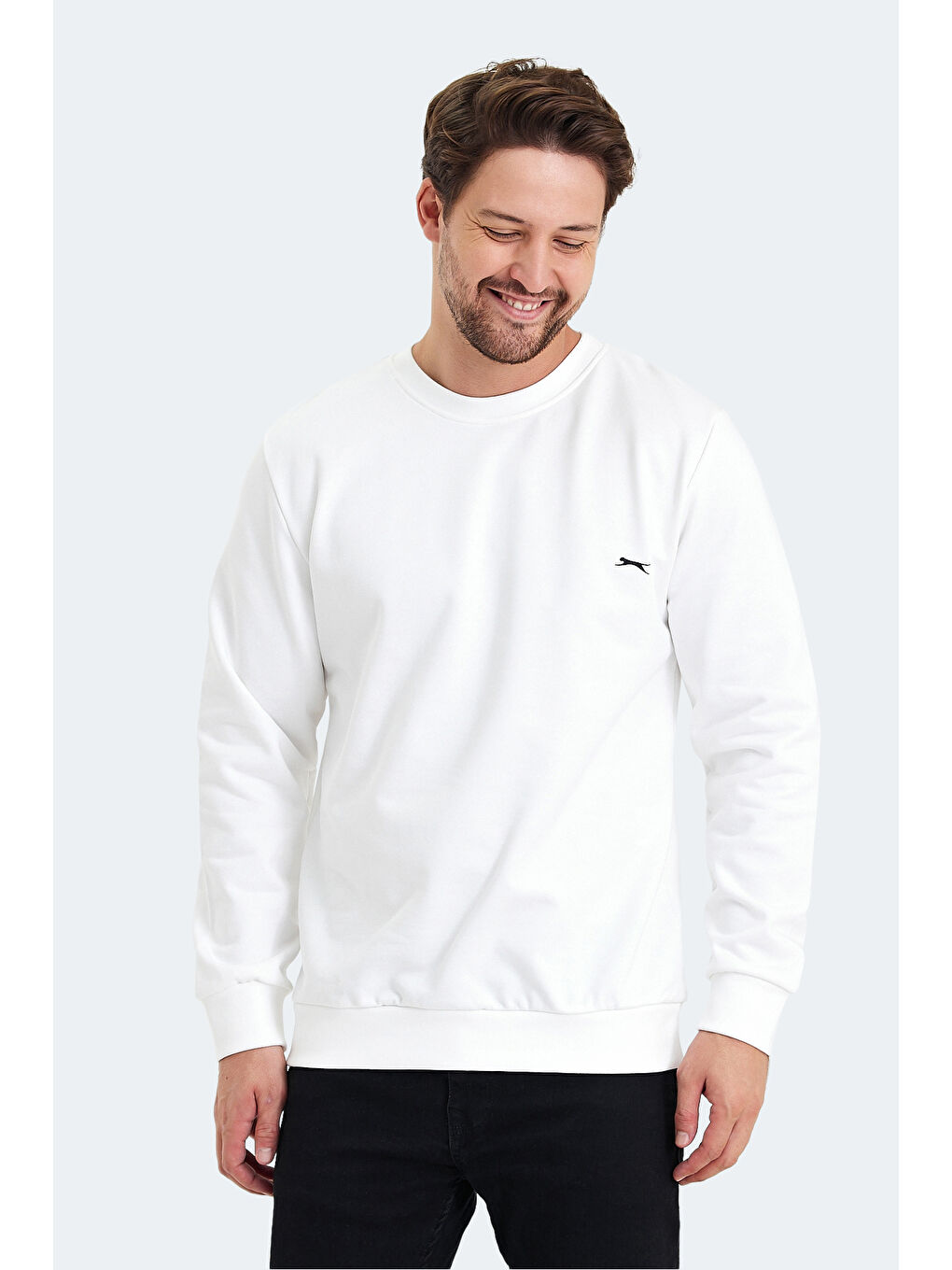 SLAZENGER KONNOR IN Erkek Sweatshirt Beyaz - 4