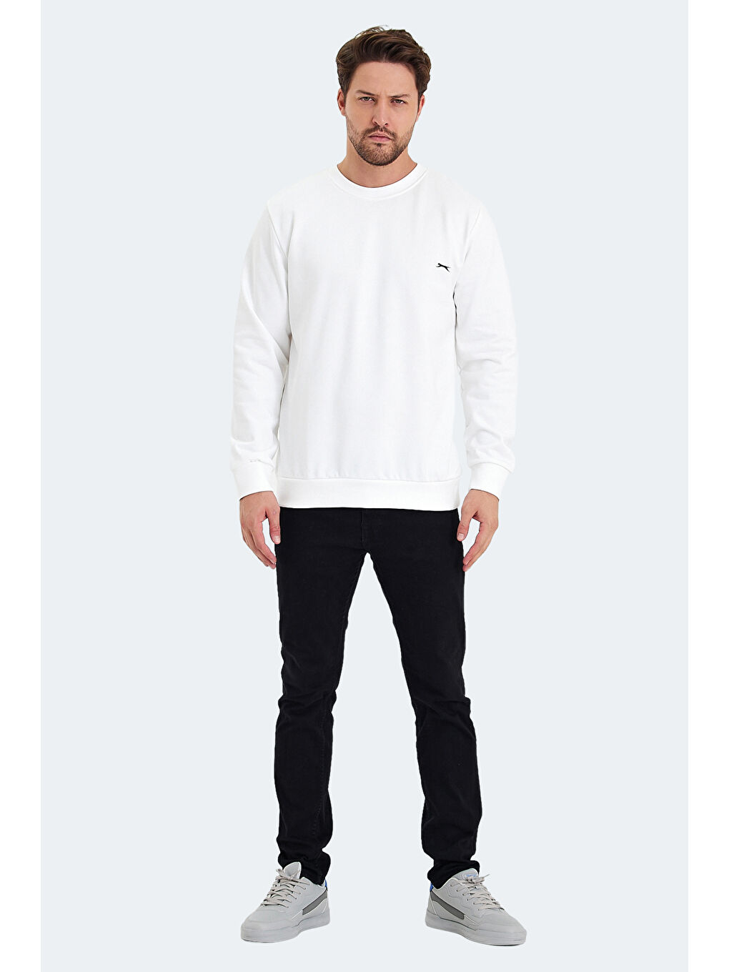 SLAZENGER KONNOR IN Erkek Sweatshirt Beyaz - 6