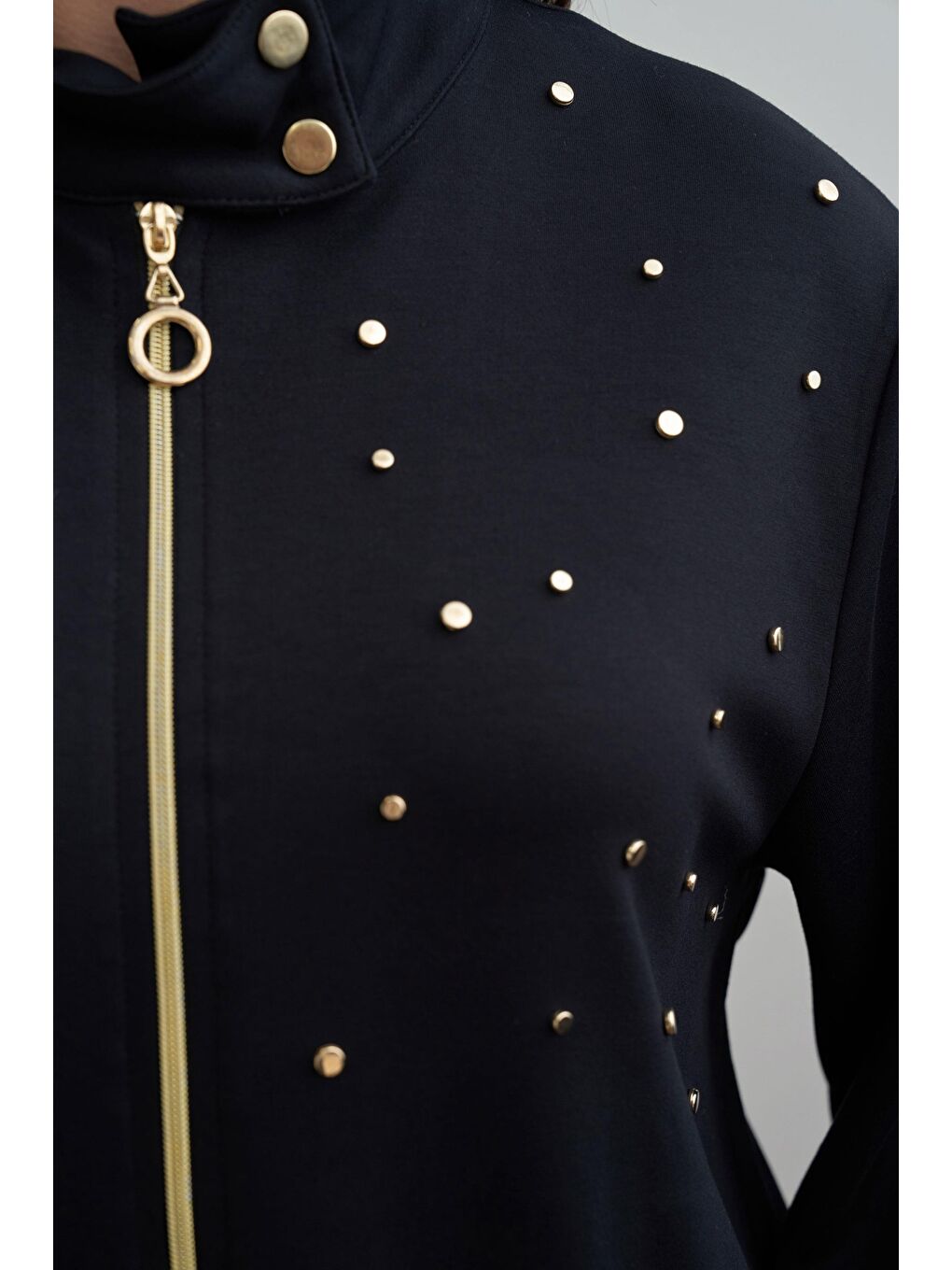 Siyah-Yumuşak Dokulu Büyük Beden Droplu Eşofman Takımı-4