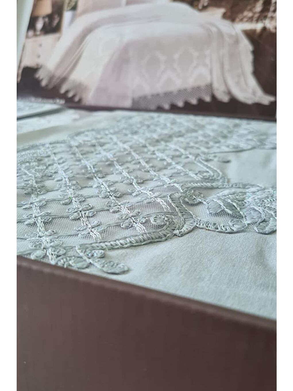 Roma Çeyizlik Çift Kişilik Pike Takımı Gri-1