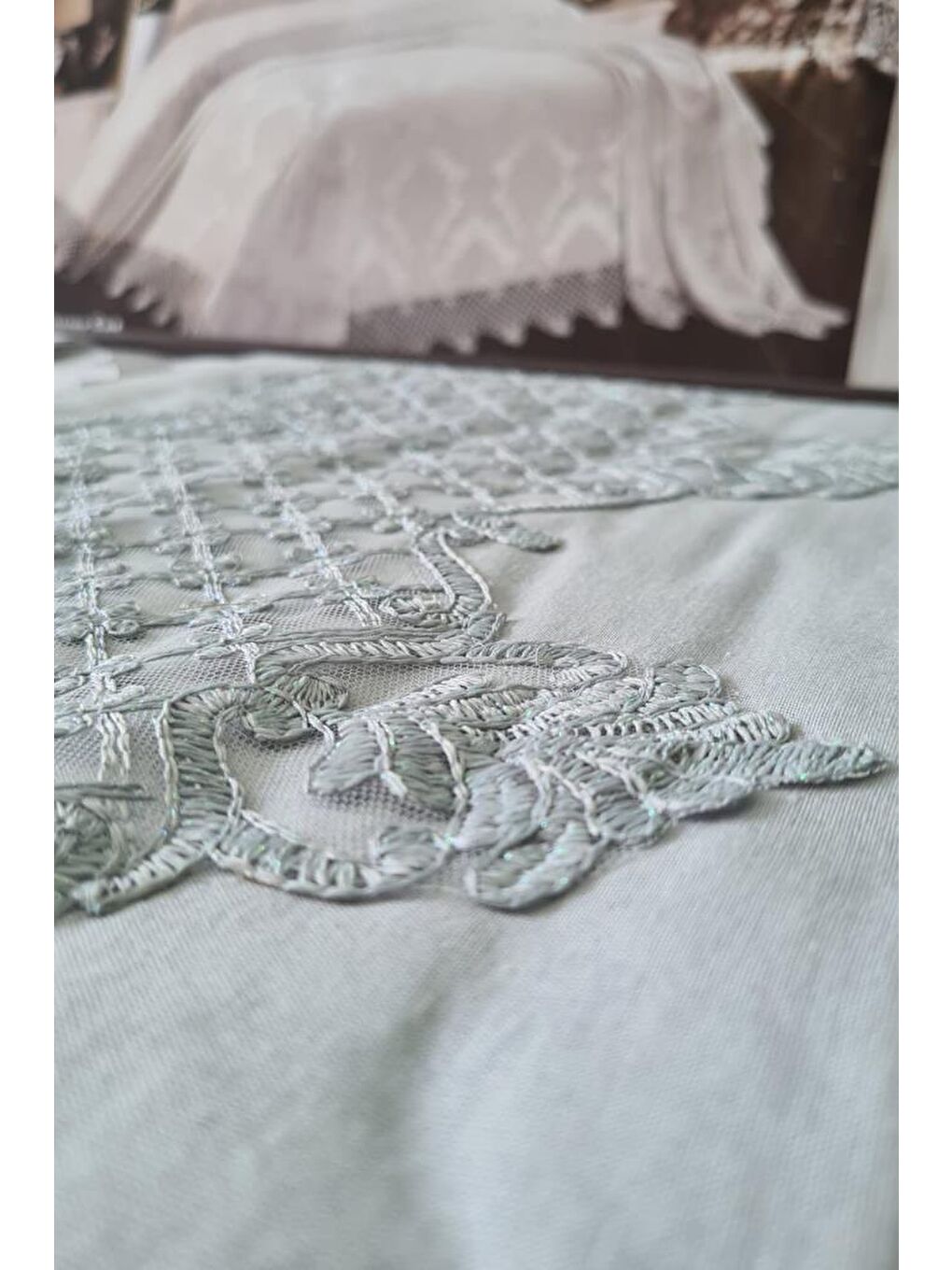 Roma Çeyizlik Çift Kişilik Pike Takımı Gri-2