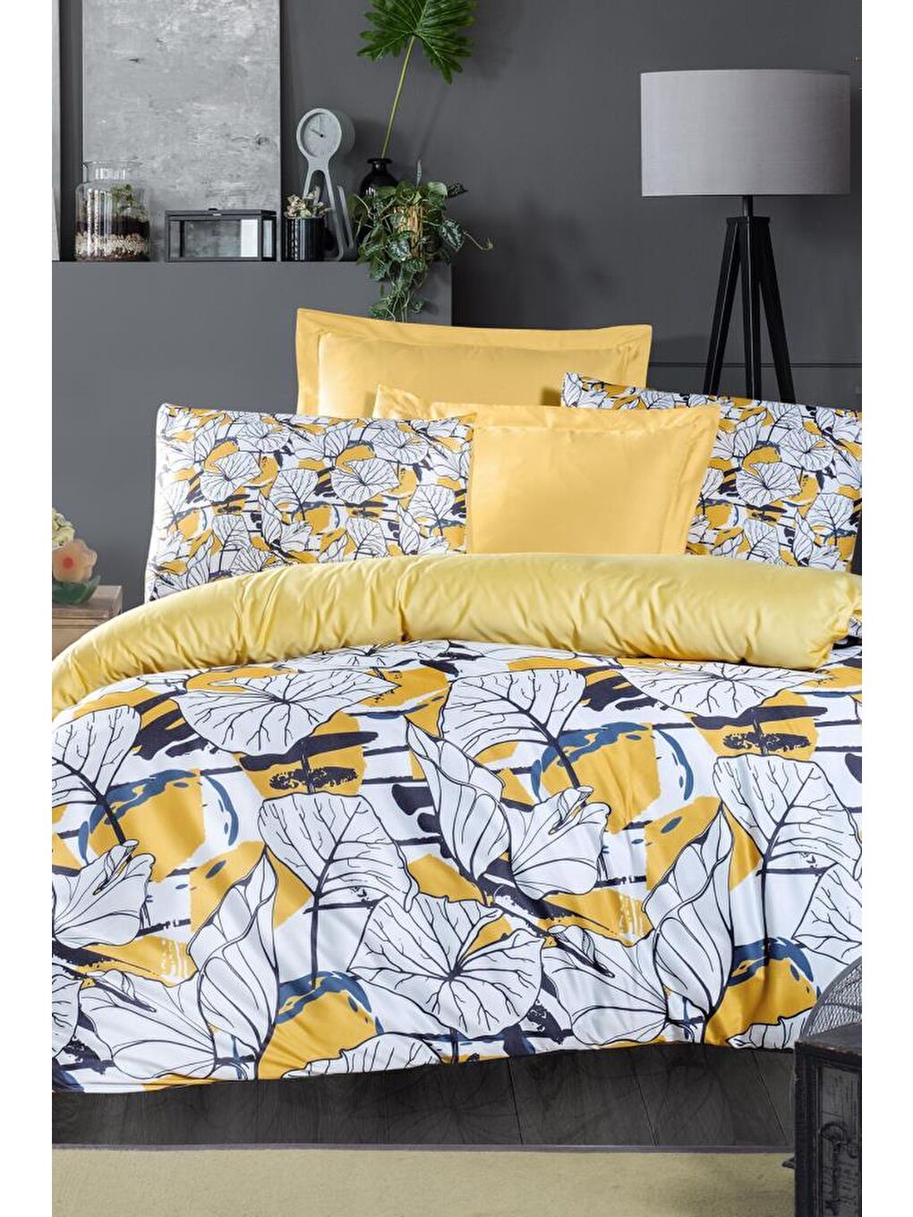 Karışık Anya Pamuk Saten Çift Kişilik Nevresim Takımı