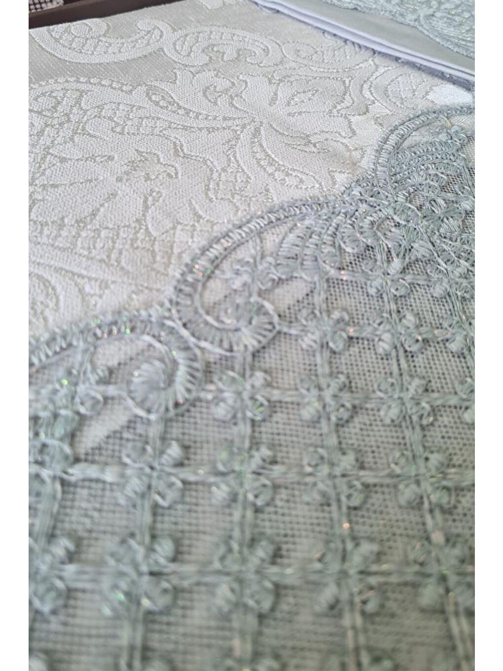 Roma Çeyizlik Çift Kişilik Pike Takımı Gri-5