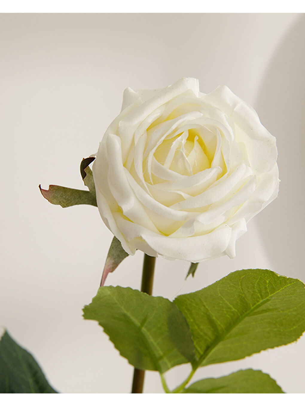 Corsage Kumaş Tek Dal Yapay Çiçek Beyaz-1