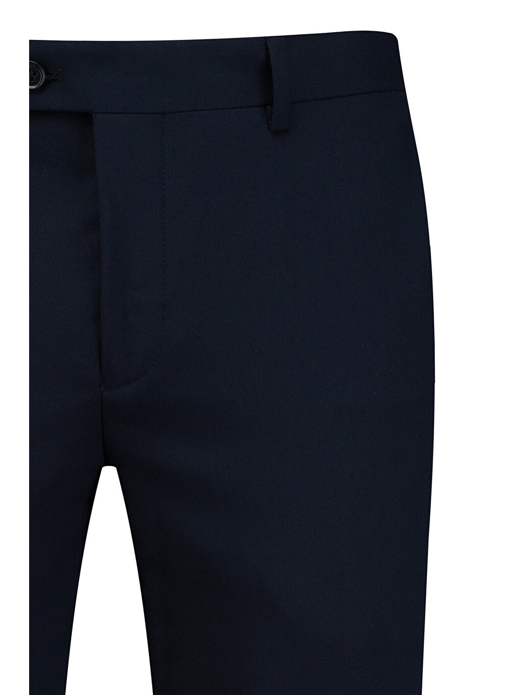 Lacivert Slim Fit Yandan Cepli Kumaş Pantolon-1