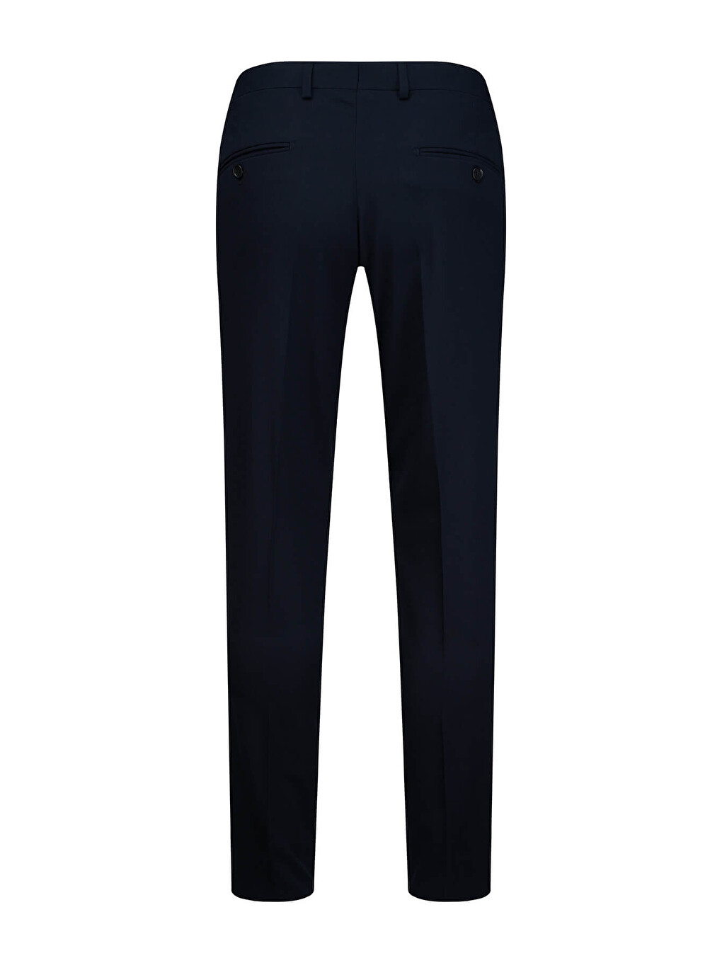 Lacivert Slim Fit Yandan Cepli Kumaş Pantolon-2
